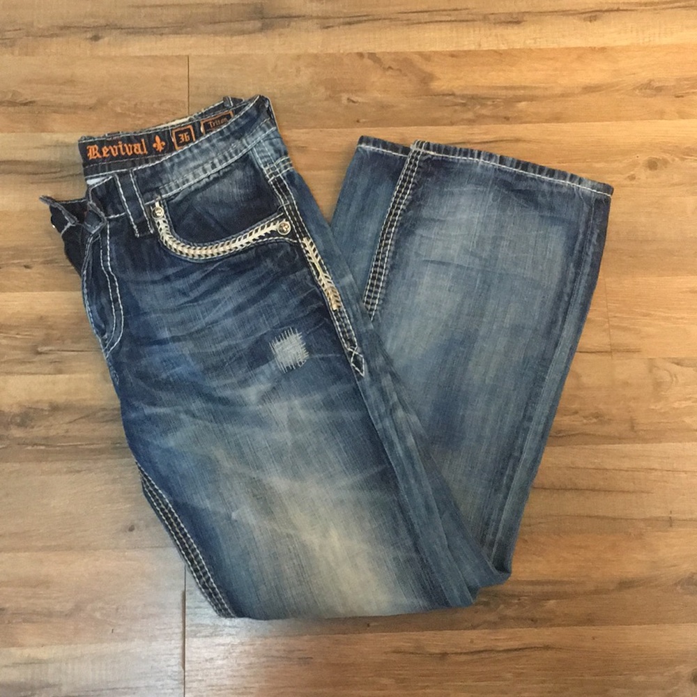 Men’s Rock Revival Triton Boot Jeans